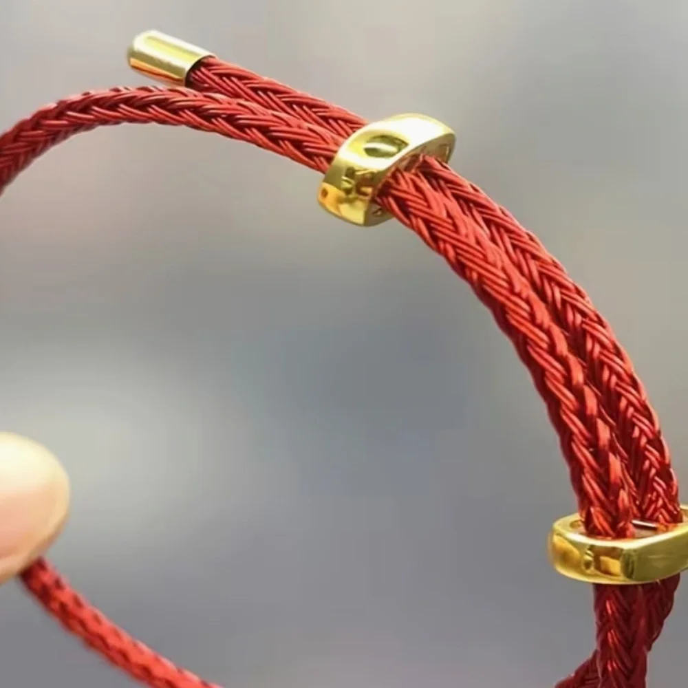 adjustable red bracelet